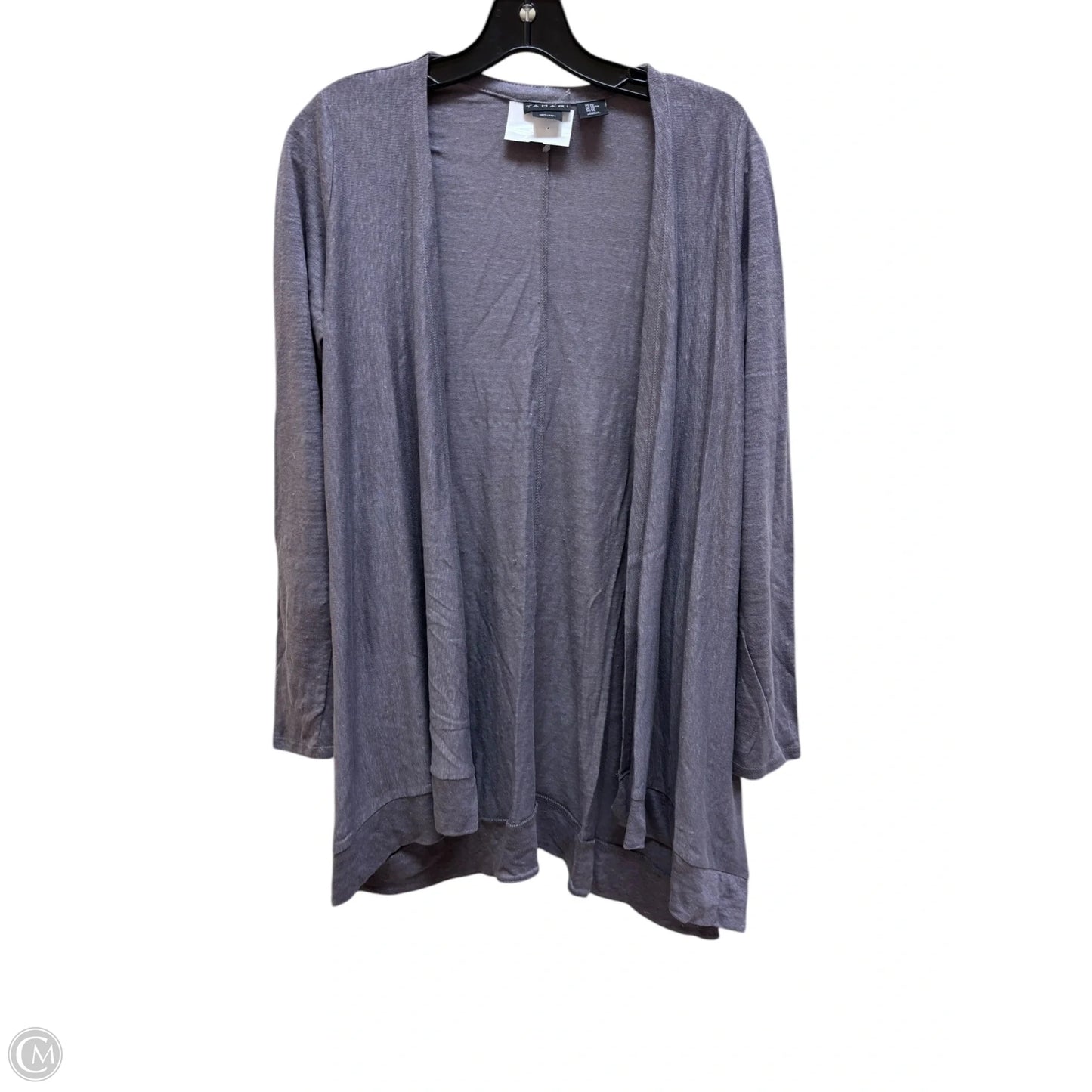 Sweater Cardigan By Tahari By Arthur Levine In Grey, Size: Xs