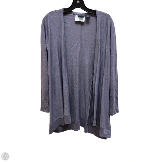 Sweater Cardigan By Tahari By Arthur Levine In Grey, Size: Xs