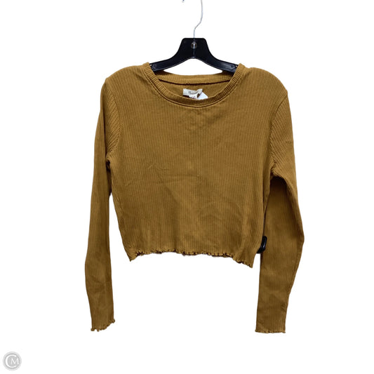 Top Long Sleeve By Madewell In Yellow, Size: L