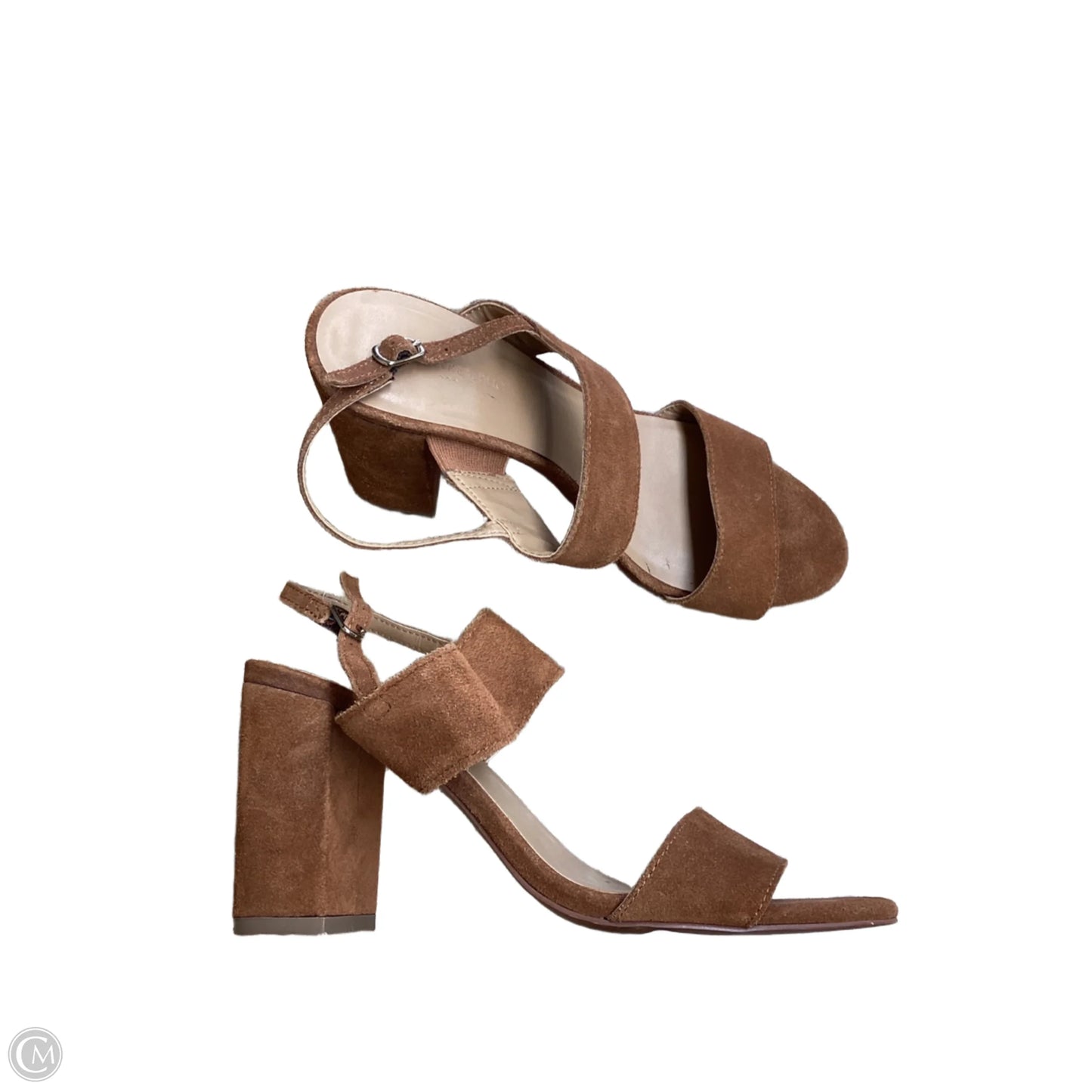 Shoes Heels Block By Banana Republic In Bronze, Size: 7.5