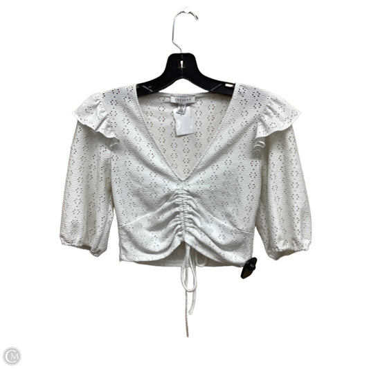 Top Short Sleeve By Topshop In White, Size: S