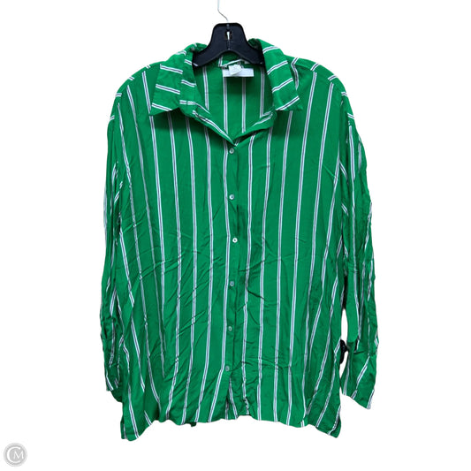 Top Long Sleeve By H&m In Green, Size: M