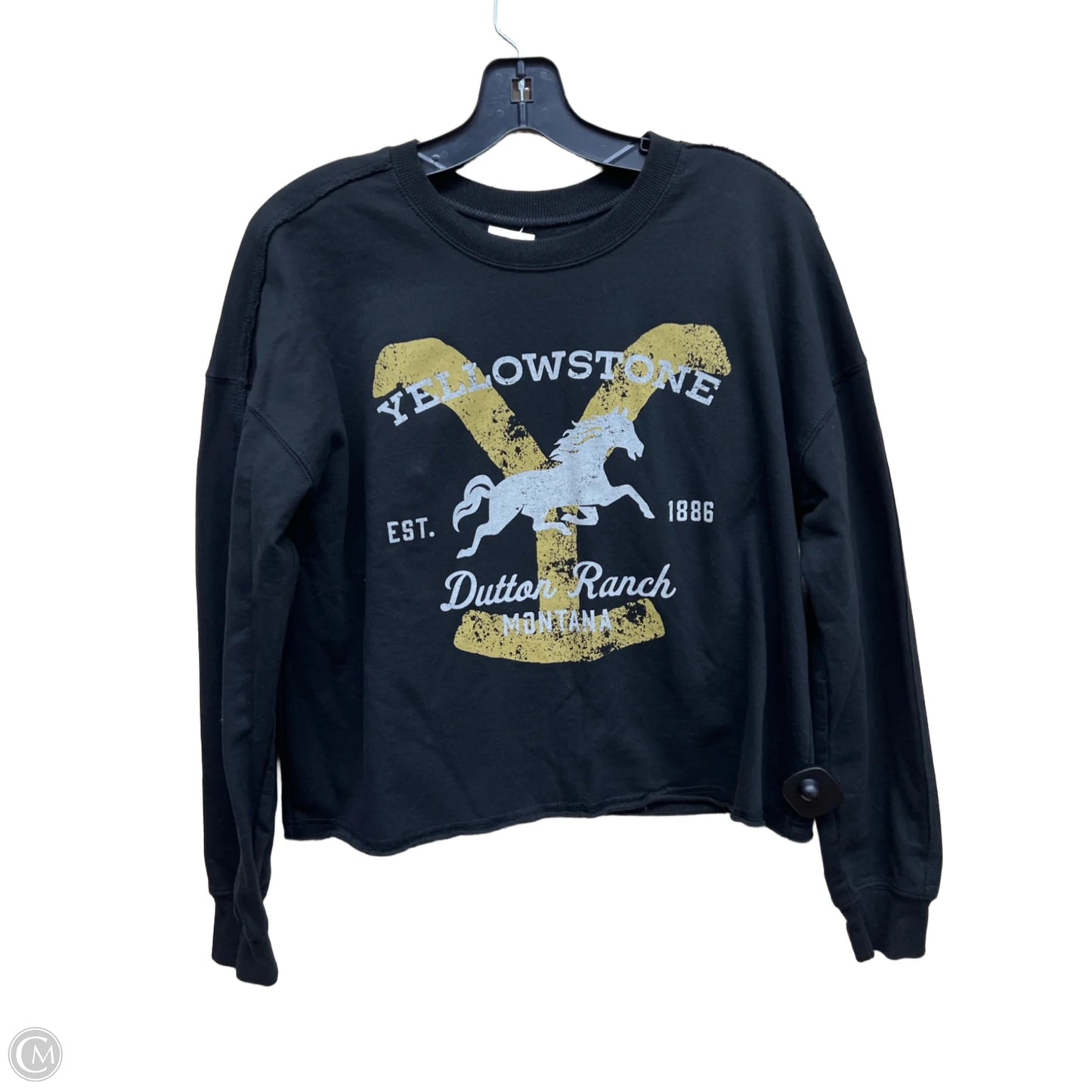 Top Long Sleeve By Clothes Mentor In Black, Size: M