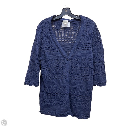 Sweater Cardigan By Blair In Blue, Size: Xl