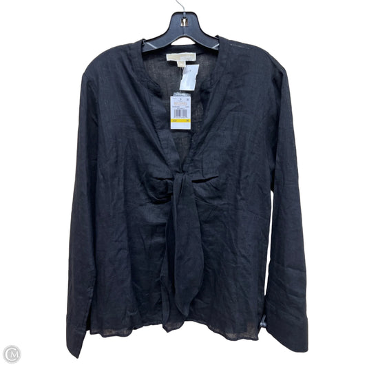 Top Long Sleeve By Michael By Michael Kors In Black, Size: M