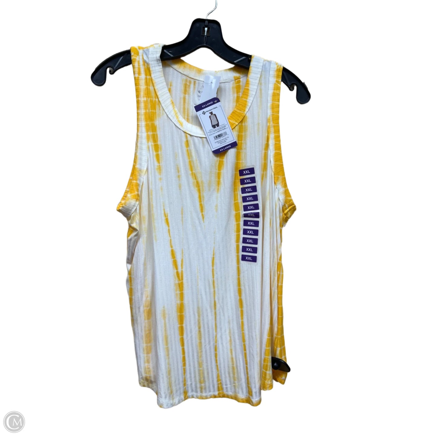 Top Sleeveless By Members Mark In Yellow, Size: Xxl