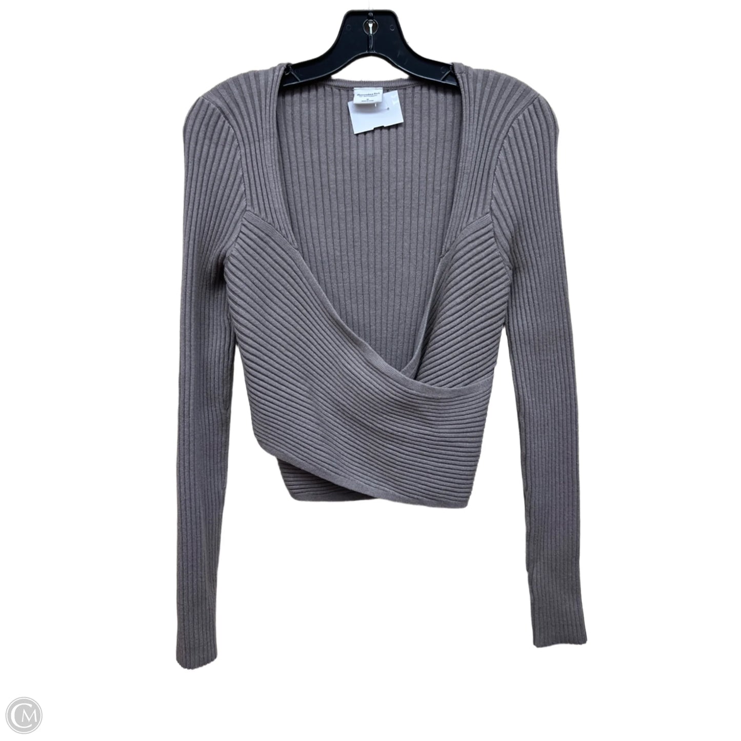 Top Long Sleeve By Abercrombie And Fitch In Brown, Size: M