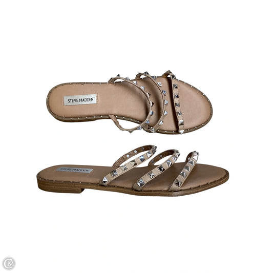 Sandals Flats By Steve Madden In Tan, Size: 9