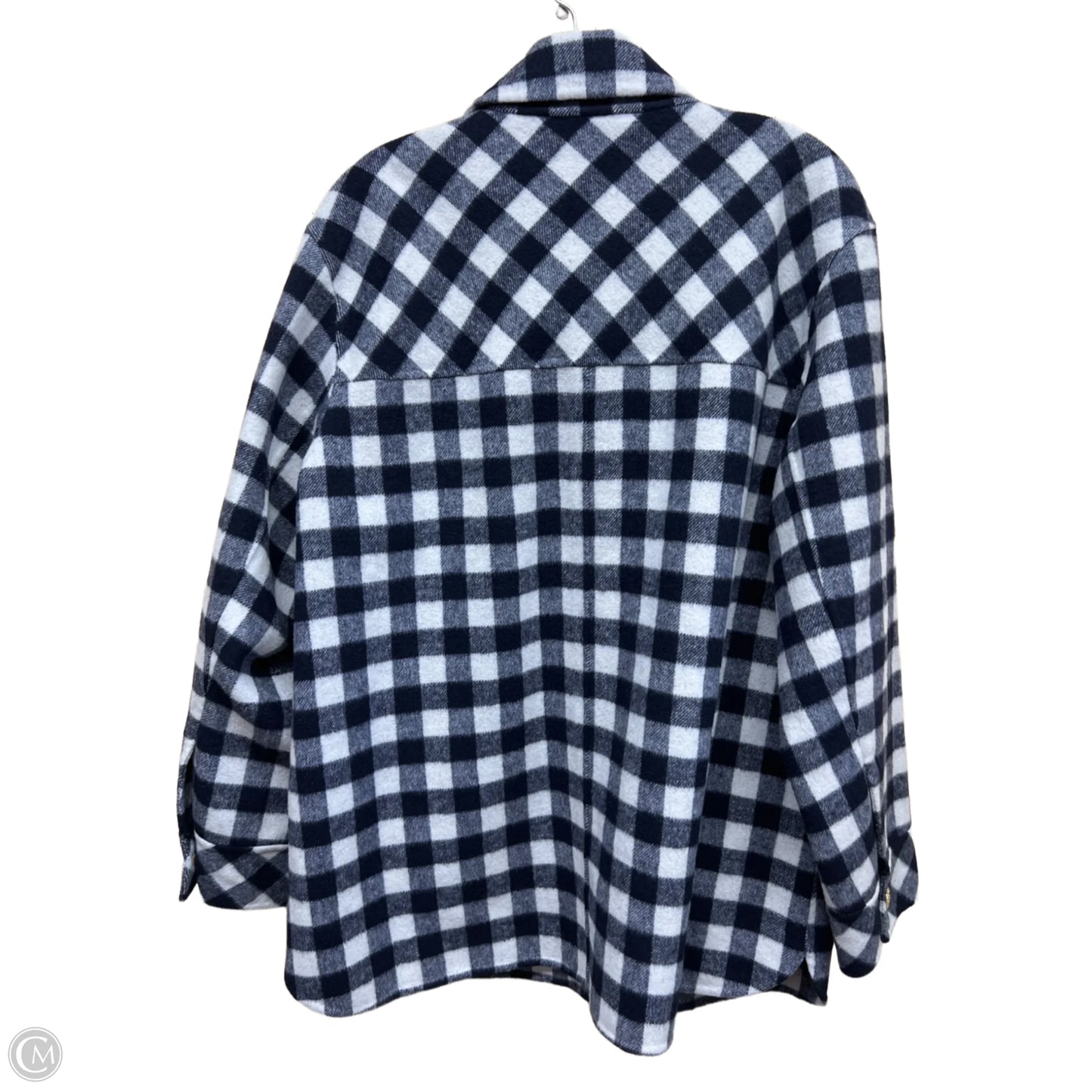 Jacket Shirt By Draper James In Plaid Pattern, Size: L
