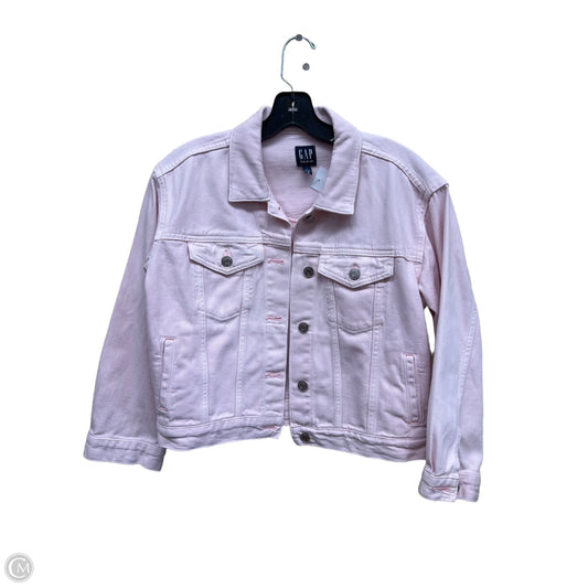 Jacket Denim By Gap In Pink, Size: M