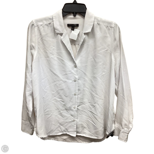 Top Long Sleeve By Banana Republic In White, Size: L