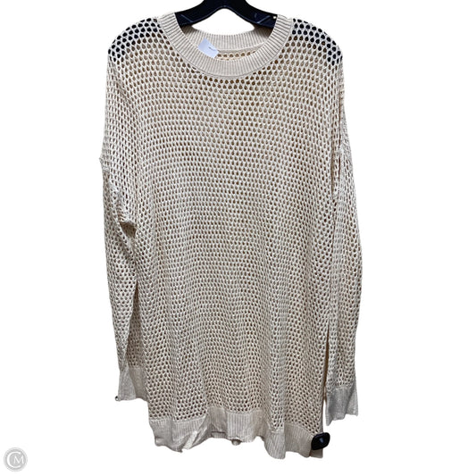 Top Long Sleeve By Clothes Mentor In Tan