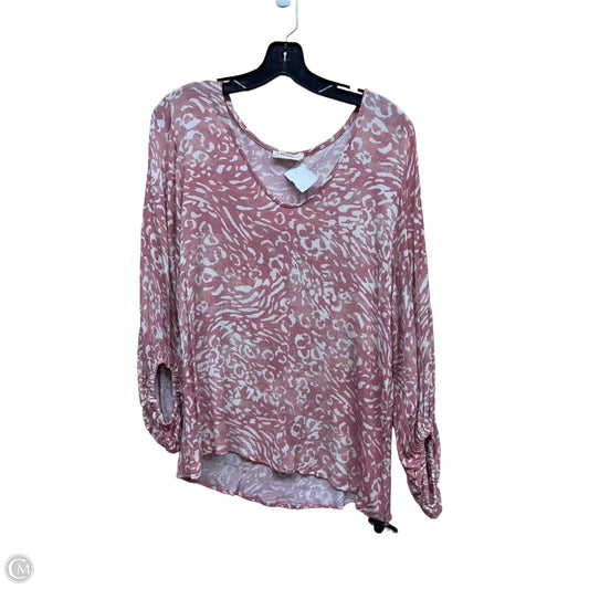 Top Long Sleeve By Ee Some In Pink, Size: S
