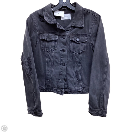 Jacket Denim By Kancan In Black Denim, Size: M