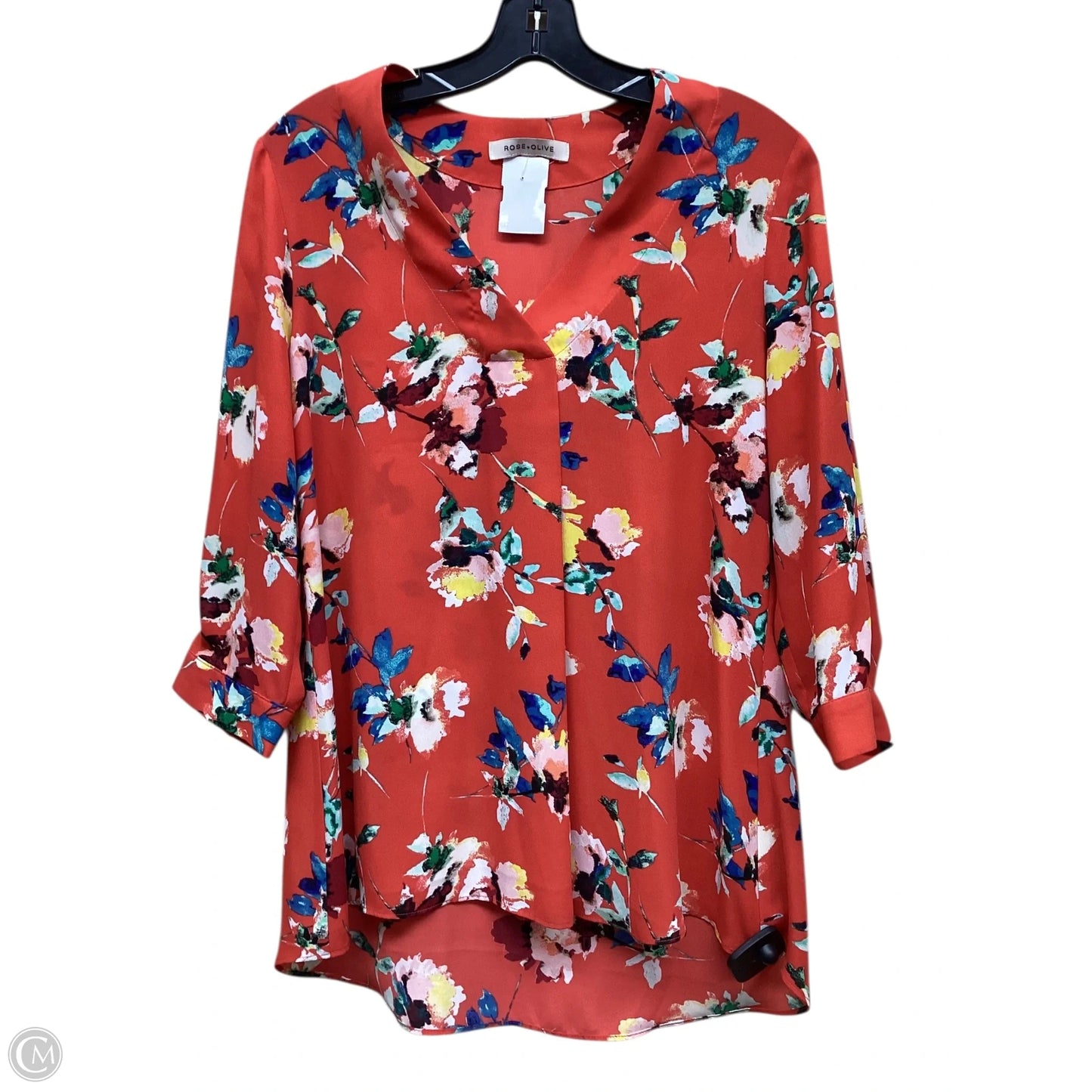 Top Long Sleeve By Rose And Olive In Floral Print, Size: S