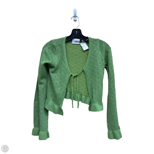 Sweater Cardigan By Clothes Mentor In Green, Size: S
