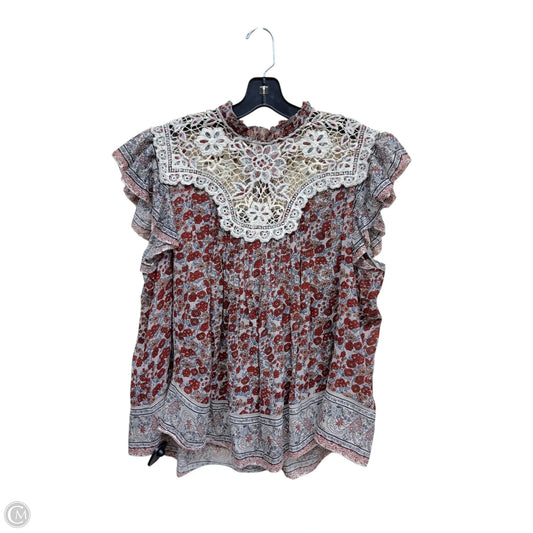 Top Short Sleeve By Clothes Mentor In Multi-colored
