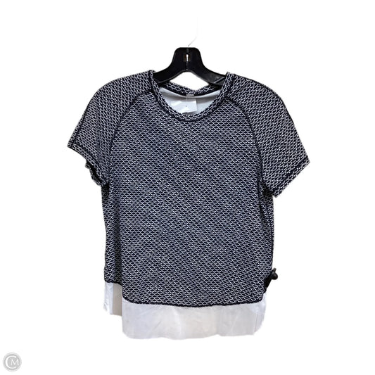 Athletic Top Short Sleeve By Lululemon In Black & White