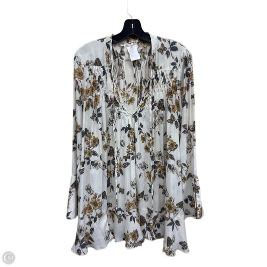 Top Long Sleeve By Free People In Floral Print, Size: M
