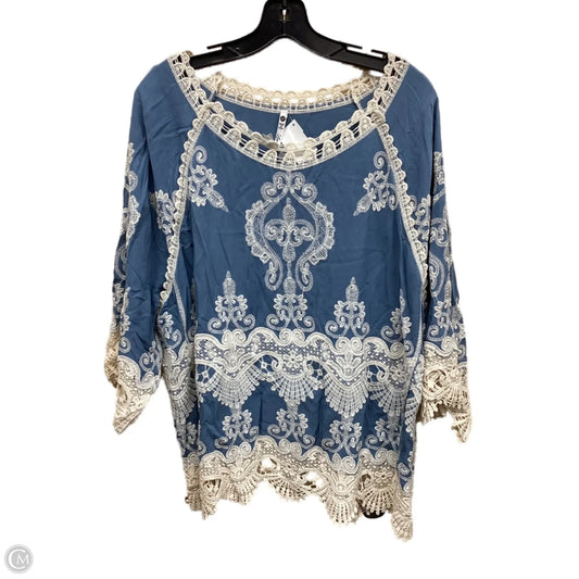Top Long Sleeve By Clothes Mentor In Black & White, Size: 1x
