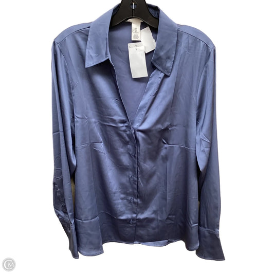 Top Long Sleeve By H&m In Blue, Size: L