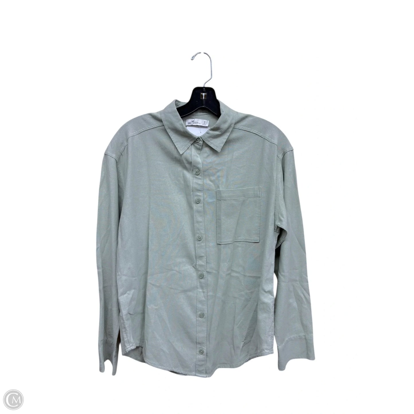 Top Long Sleeve By Hollister In Green, Size: S