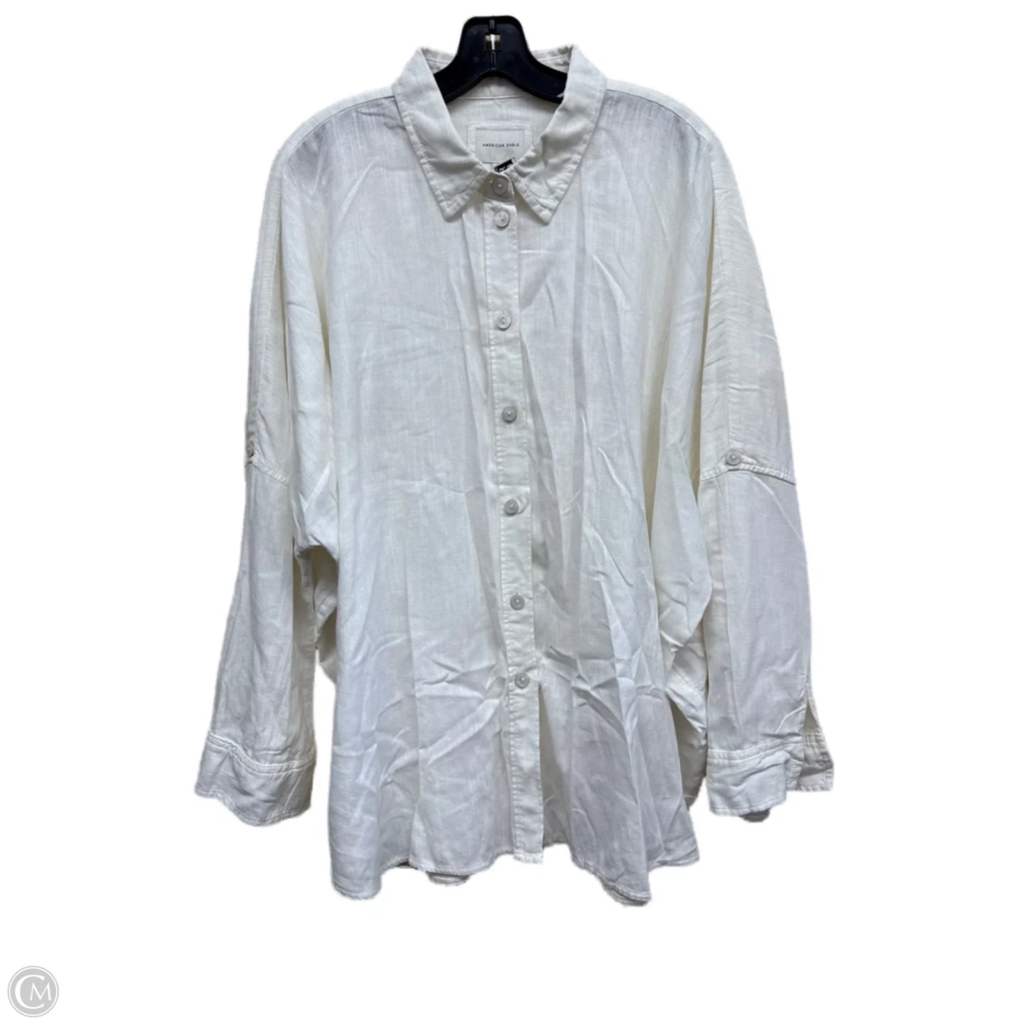 Top Long Sleeve By American Eagle In White, Size: S