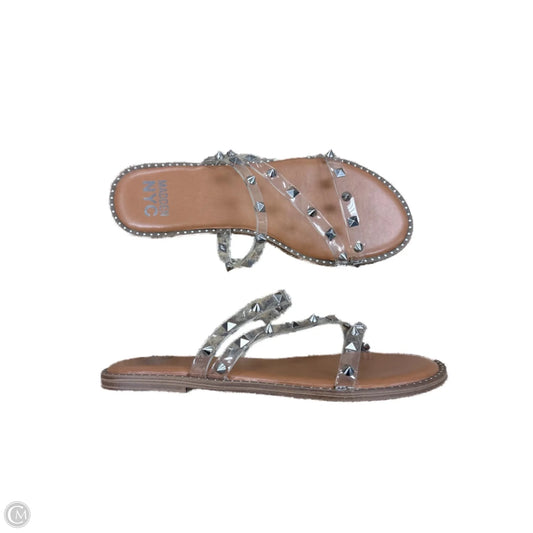 Sandals Flats By Clothes Mentor In Clear, Size: 8