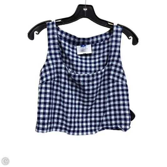 Top Sleeveless By Old Navy In Plaid Pattern, Size: S