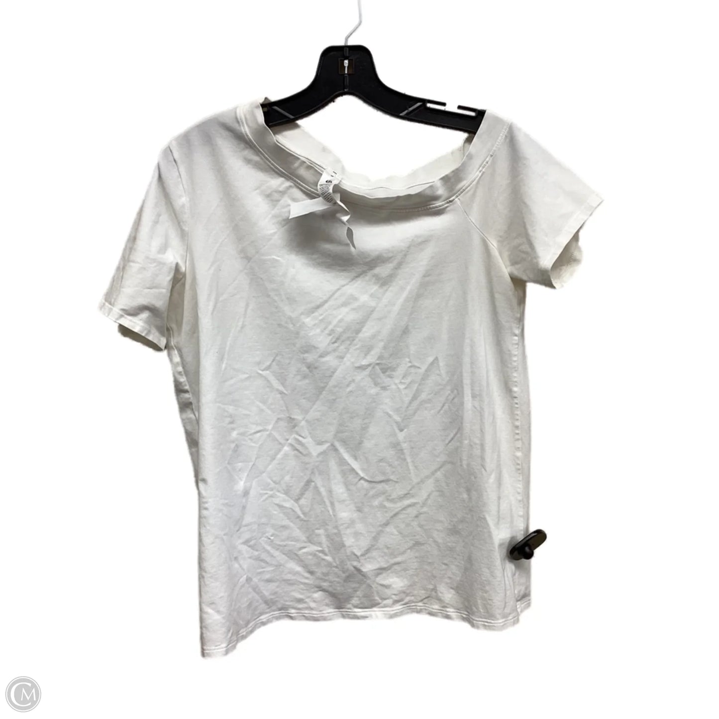 Athletic Top Short Sleeve By Lululemon In White, Size: M