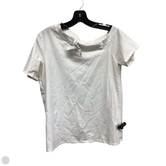 Athletic Top Short Sleeve By Lululemon In White, Size: M