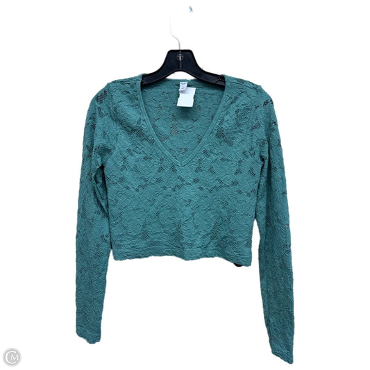 Top Long Sleeve By Arizona In Green, Size: L
