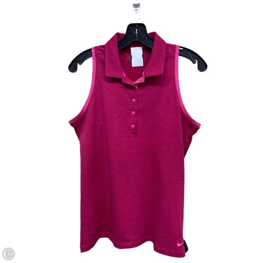 Athletic Tank Top By Nike In Pink, Size: M