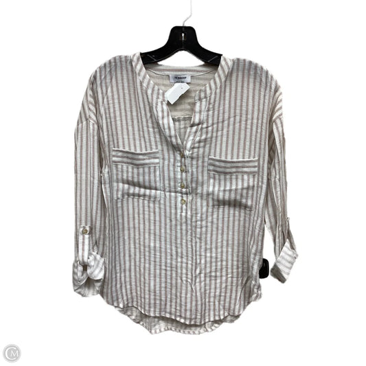 Top Long Sleeve By Workshop In Striped Pattern, Size: S