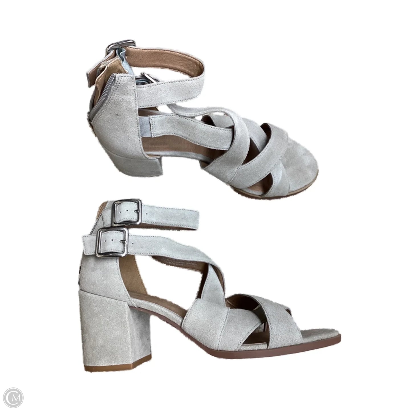 Shoes Heels Block By Bp In Grey, Size: 8.5