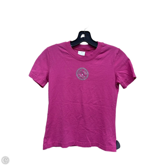 Top Short Sleeve Luxury Designer By Versace In Pink