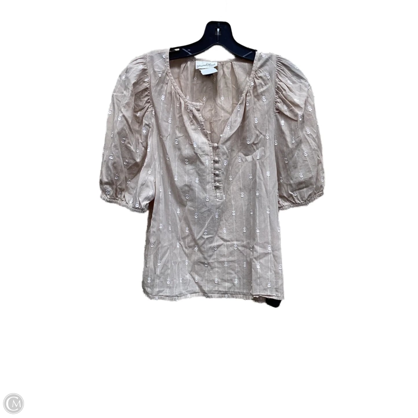 Top Short Sleeve By Universal Thread In Tan, Size: S