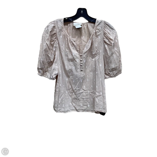 Top Short Sleeve By Universal Thread In Tan, Size: S