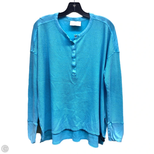 Top Long Sleeve By Aerie In Blue, Size: M