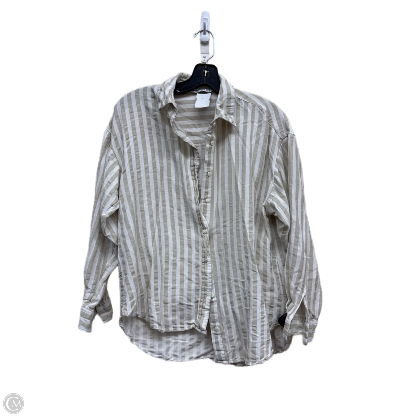 Top Long Sleeve By Clothes Mentor In Striped Pattern, Size: M