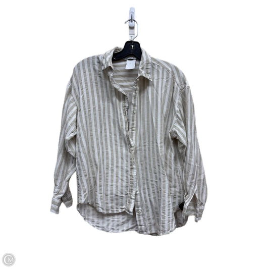 Top Long Sleeve By Clothes Mentor In Striped Pattern, Size: M