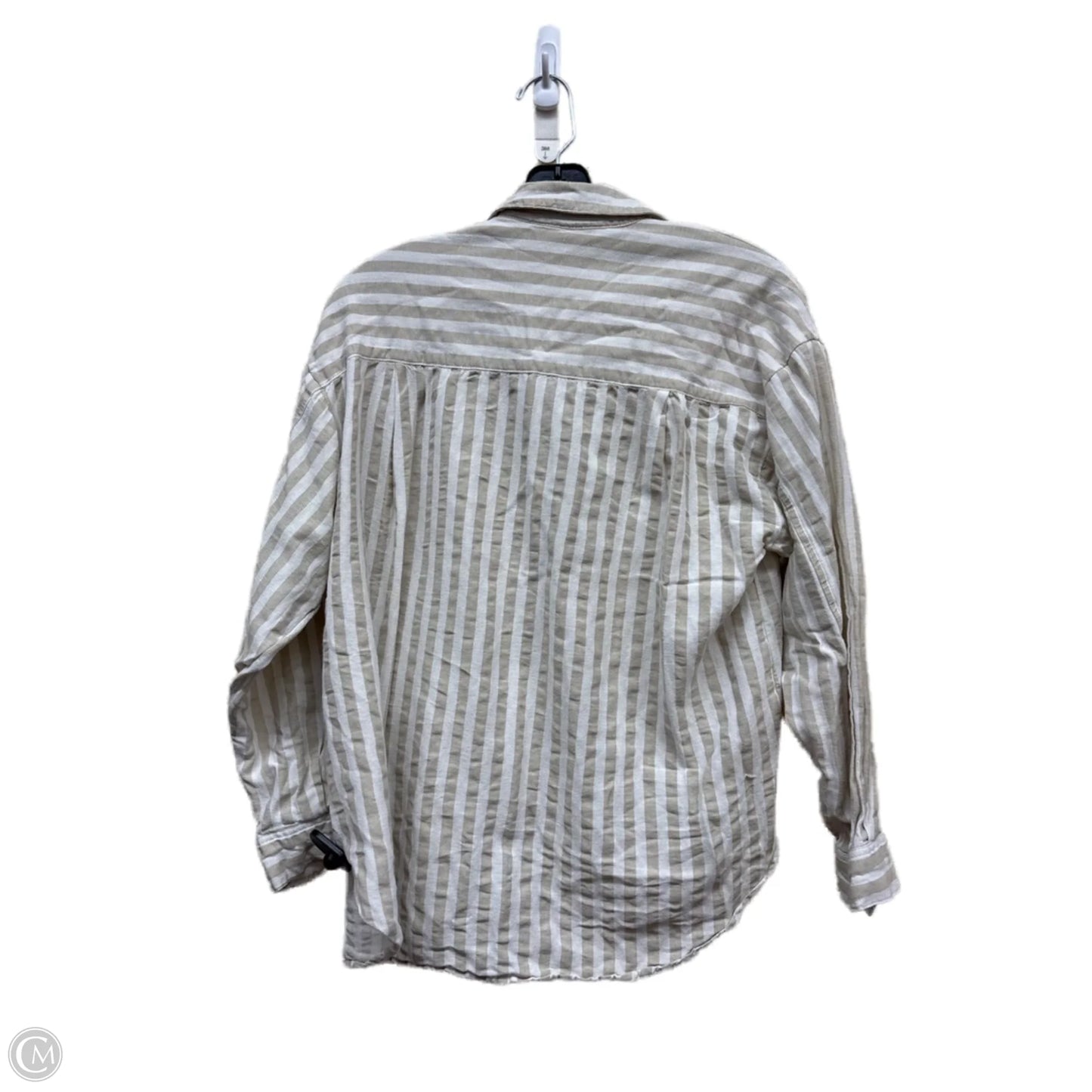 Top Long Sleeve By Clothes Mentor In Striped Pattern, Size: M