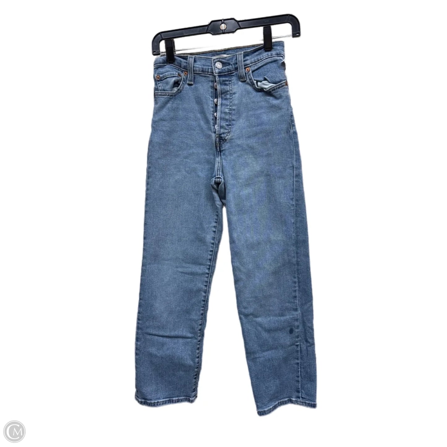 Jeans Straight By Levis In Blue Denim, Size: 2