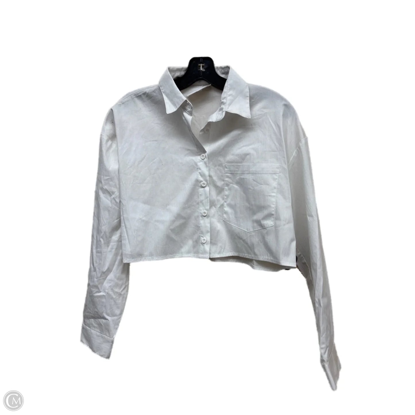 Top Long Sleeve By Clothes Mentor In White