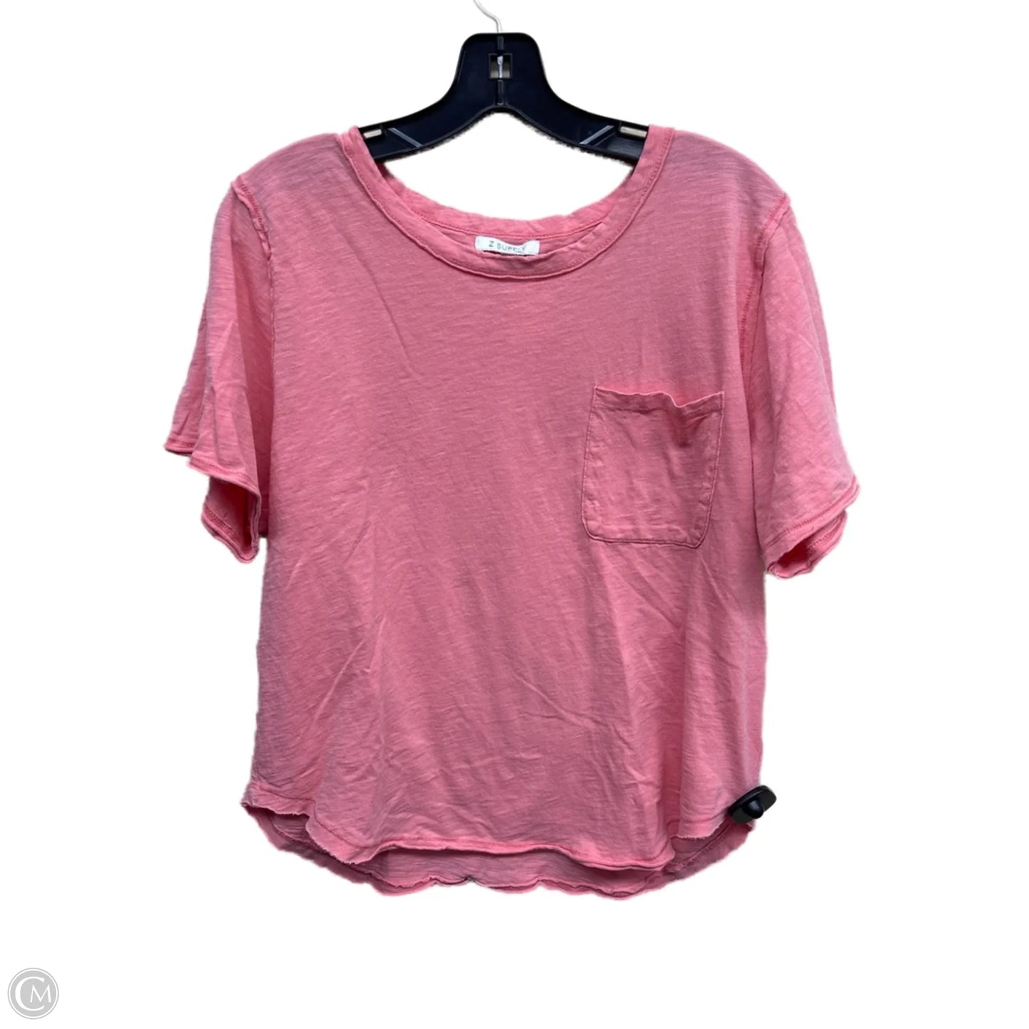 Top Short Sleeve By Z Supply In Pink, Size: M