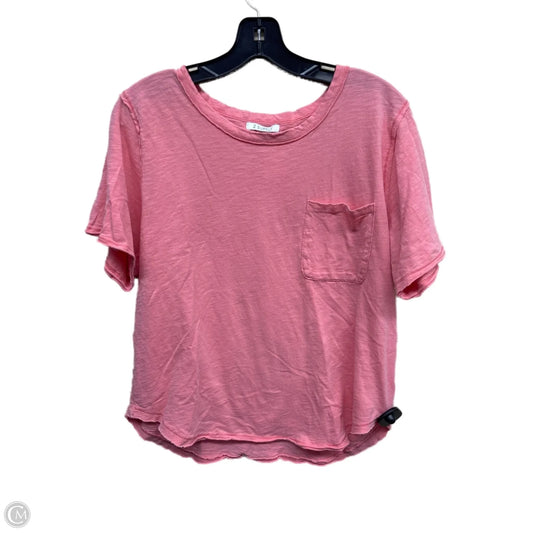 Top Short Sleeve By Z Supply In Pink, Size: M