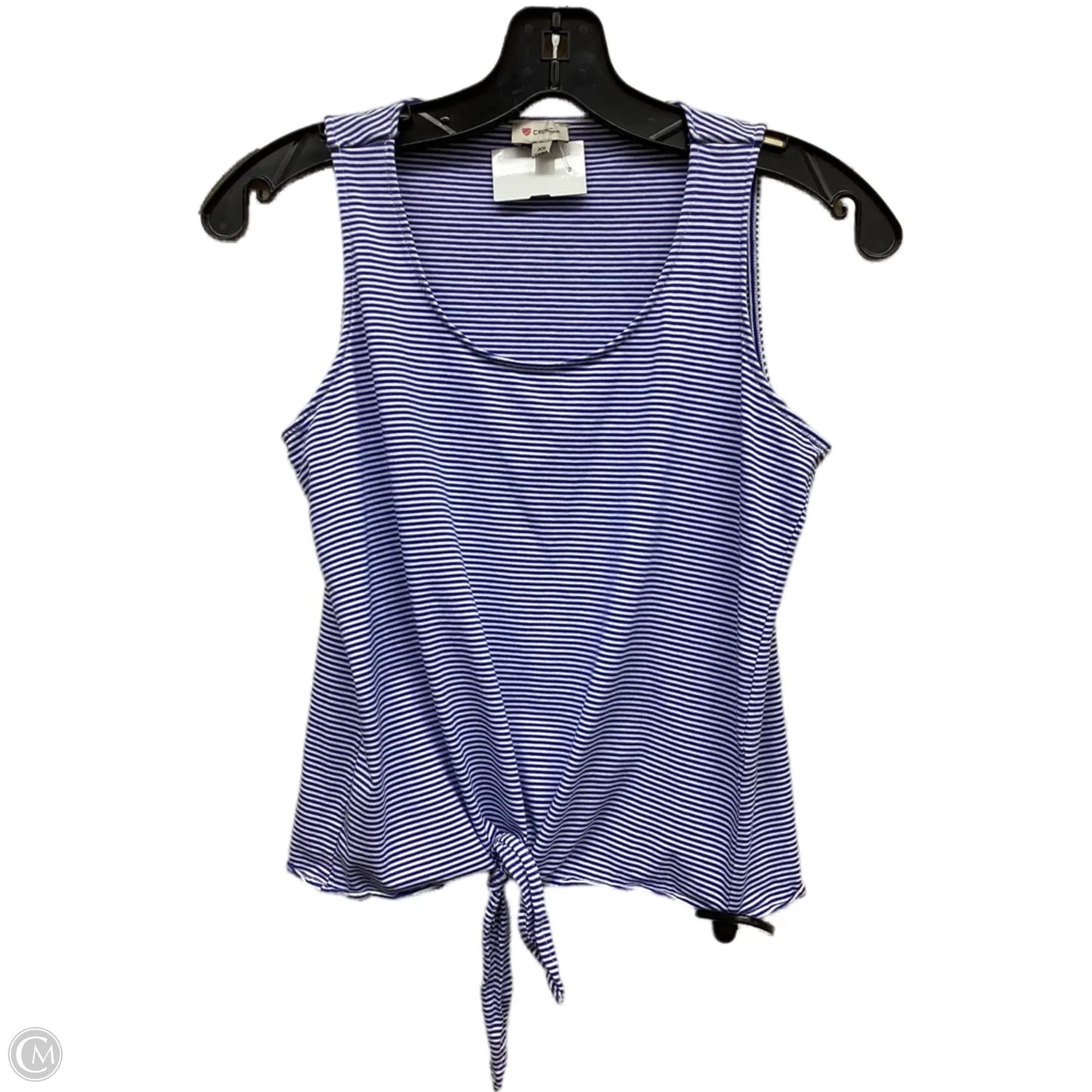 Top Sleeveless By Cremieux In Striped Pattern, Size: Xs