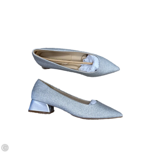 Shoes Heels Block By Clothes Mentor In Silver, Size: 9.5