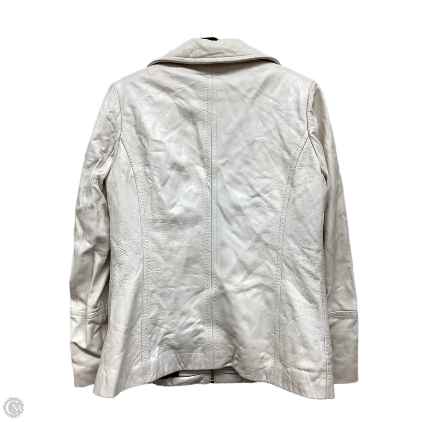 Jacket Leather By Wilsons Leather In White, Size: S