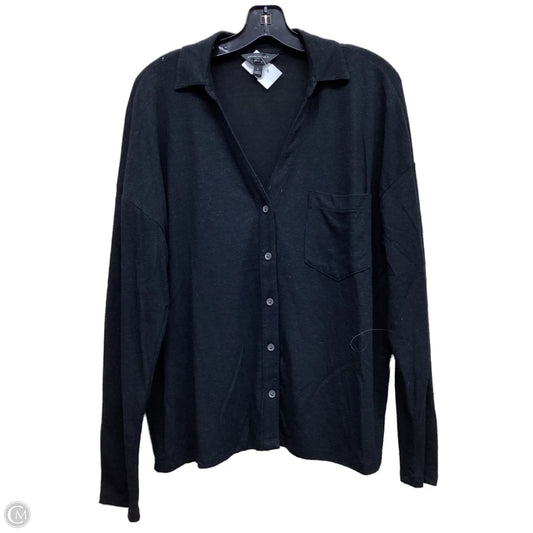 Top Long Sleeve By Banana Republic In Black, Size: L